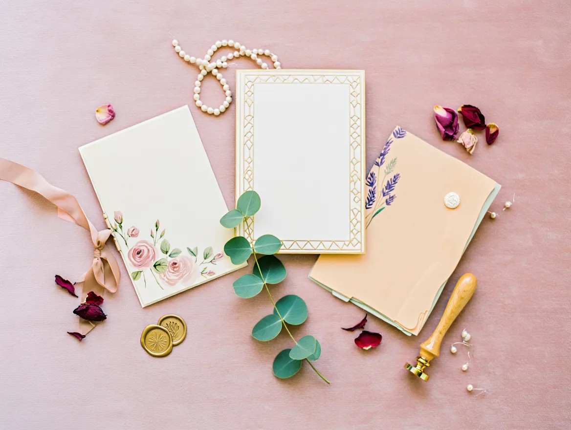 Handgemaakte trouwkaarten